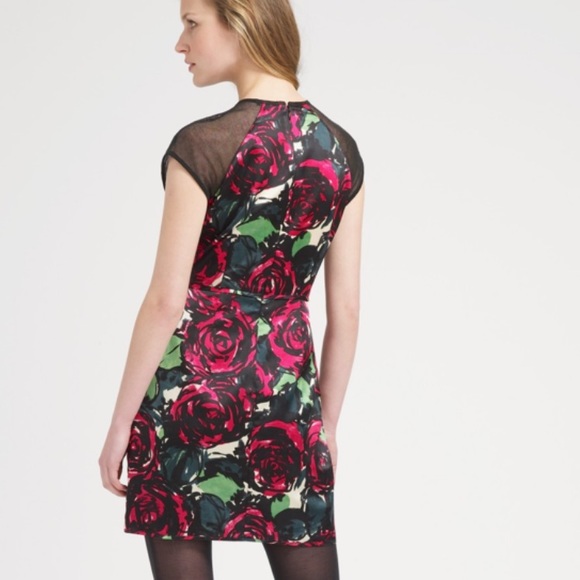 ⭐️Nanette Lepore»Daring Rose silk minidress EUC - Picture 2 of 10